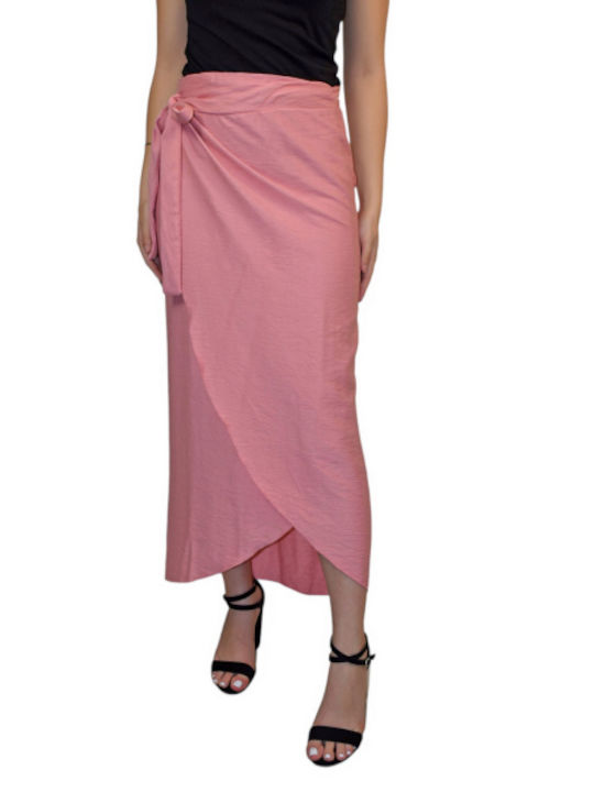 Morena Spain Maxi Envelope Skirt Pink