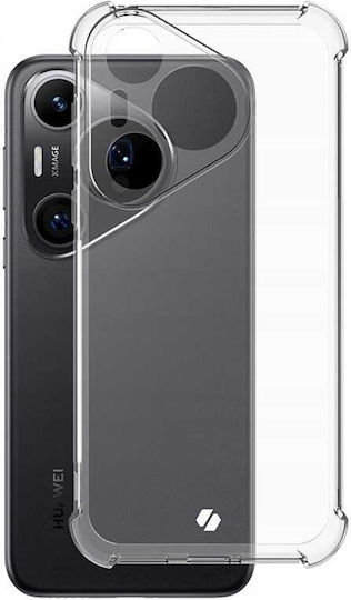 Spacecase Anti-shock Back Cover Σιλικόνης 1mm με Λουράκι Διάφανο (Huawei Pura 70)