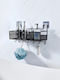 Uncle George Wall Mounted Bathroom Shelf Metallic 40x14x15cm Black