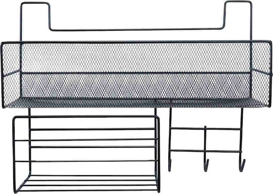 Uncle George Wall Mounted Bathroom Shelf Metallic 36x15x27cm Black