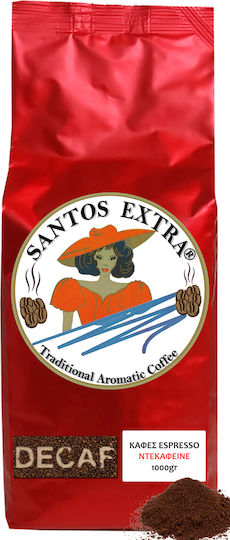 Santos Extra Καφές Espresso Decaffeine Μονοποικιλιακός Arabica Colombia Αλεσμένος 1kg