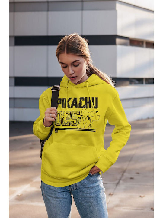 Pokemon Herren Sweatshirt mit Kapuze yellow