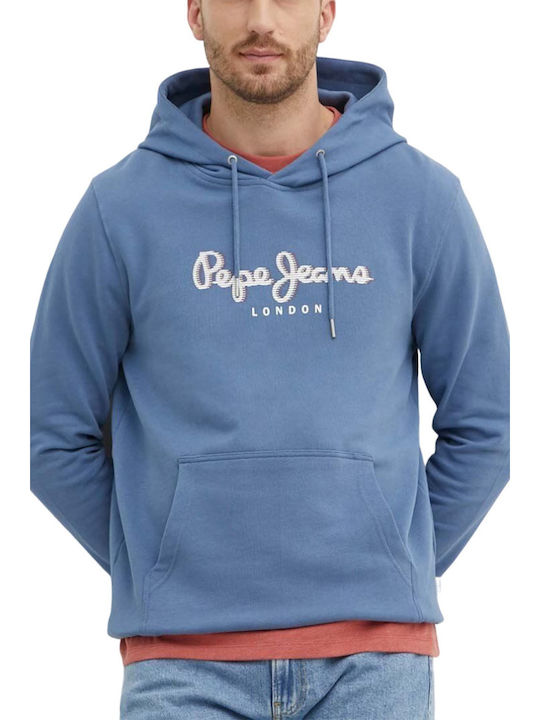 Pepe Jeans Φούτερ με Κουκούλα Μπλε