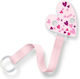 Nuk Ribbon Pacifier made of Fabric Hearts Pink