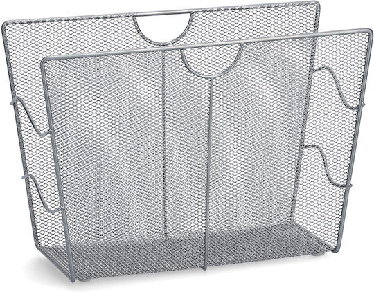Zeller Raft De Reviste Cu Mâner Metalic Roz 39x27x17.5cm 17718