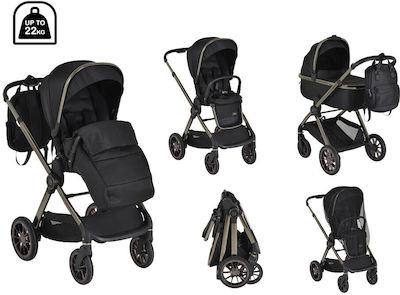 Cangaroo iClick Adjustable Baby Stroller Suitable for Newborn Black