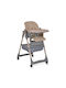 Moni Lindo Foldable Highchair with Metal Frame & Plastic Seat Beige