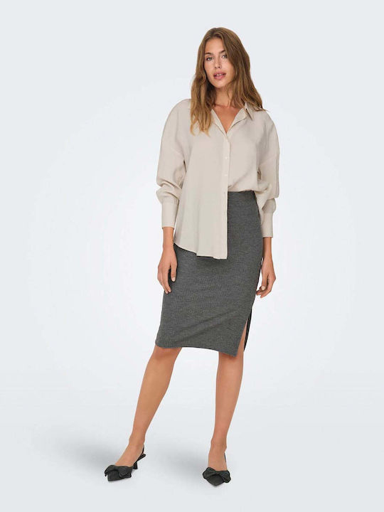 Only Long Sleeve Women's Beige Shirt