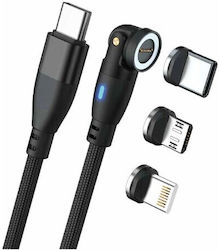 RealPower USB to Lightning / Type-C / micro USB Cable 1m 439615 RealPower USB to Lightning / Type-C / micro USB Cable 1m 439615