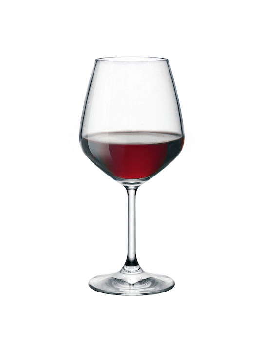 Bormioli Rocco Divino Σετ Ποτήρια για Κόκκινο Κρασί από Γυαλί Κολωνάτα 530ml 6τμχ