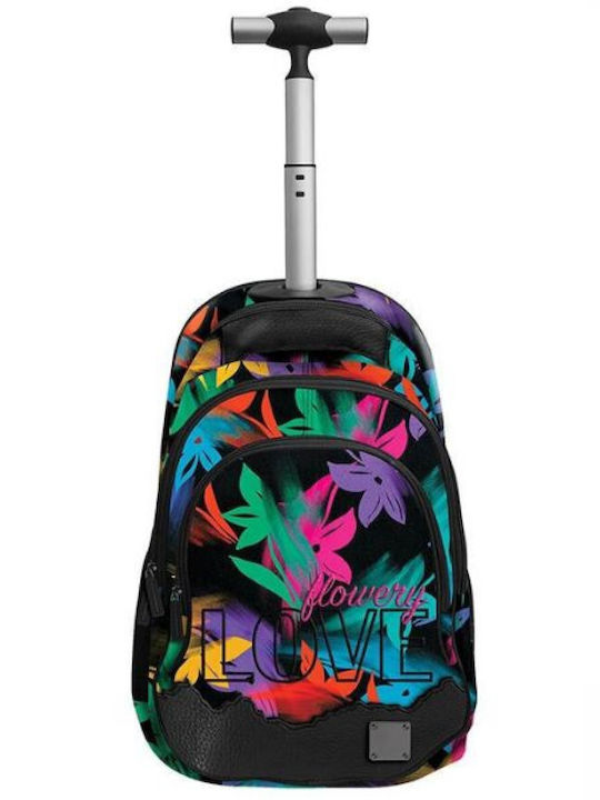 School Bag Trolley Xscape Flowers 249253 Graffiti