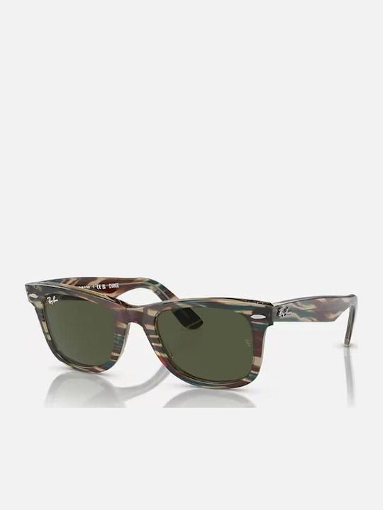 Ray Ban Wayfarer Unisex Sunglasses with Green P...