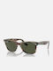 Ray Ban Wayfarer Unisex Sunglasses with Green Plastic Frame and Green Lens