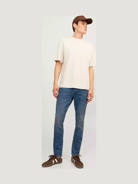 Glenn Men's Elastic Slim Fit Blue Jeans Pants