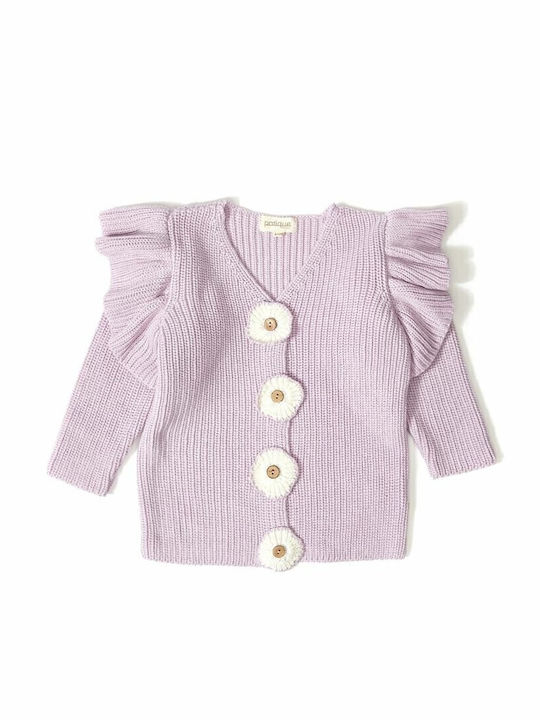 Kids Cardigan Purple