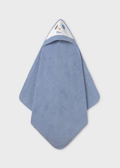 Mayoral Baby Hooded Towel with Hood Light Blue 85x85cm
