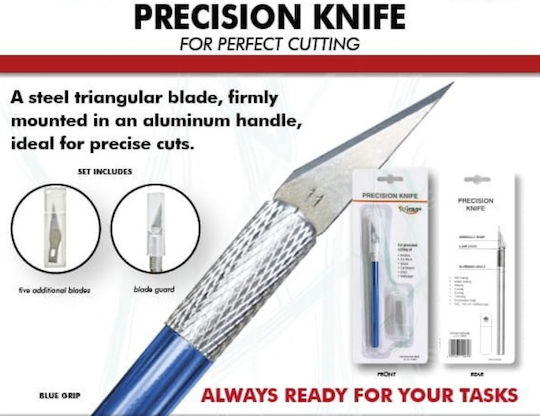 Mirage Precision Knife + 5 Blades (blue) Cutter de modelare 1buc