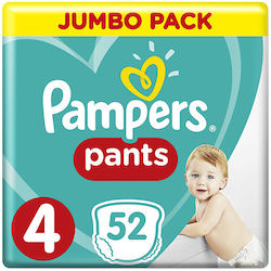 Pampers Pants Jumbo Pack Πάνες Βρακάκι No. 4 για 9-14kg 52τμχ