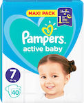Pampers Active Baby Πάνες με Αυτοκόλλητο No. 7 για 15+kg 40τμχ