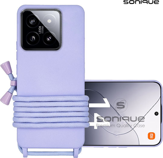 Silicone Case with Carrying Cord Carryhang Sonique Xiaomi Xiaomi 14 Lilac