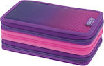 Helitz Triple Filled Dip Dye Pink Purple Pencil Case 31pcs