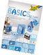 Folia Carton de bază albastru bloc 30 foi 24x34...