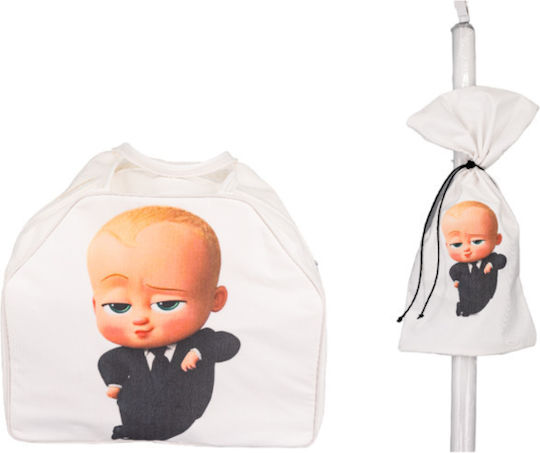 Makwedding Baptism Candle Decoration Bag And Fabric Printed For Baptism Candle Baby Boss (Without The Candle) 43x43cm AW.210