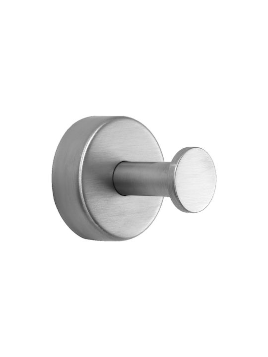 Karag Moderno Άγκιστρο Μπάνιου Μονό με Βίδες ​4.5x4.5cm Ασημί