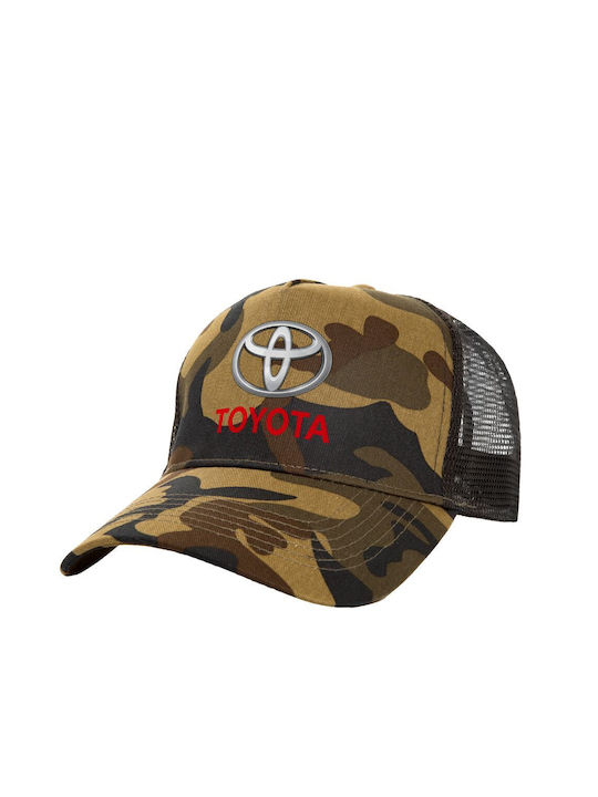 Toyota Adult Structured Trucker Mesh Cap Army Variation 100% Cotton Adult Unisex One Size