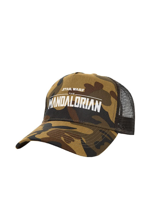 Mandalorian Καπέλο Ενηλίκων Structured Trucker Δίχτυ Παραλλαγή Army 100% Βαμβακερο Ενηλικων Unisex One Size