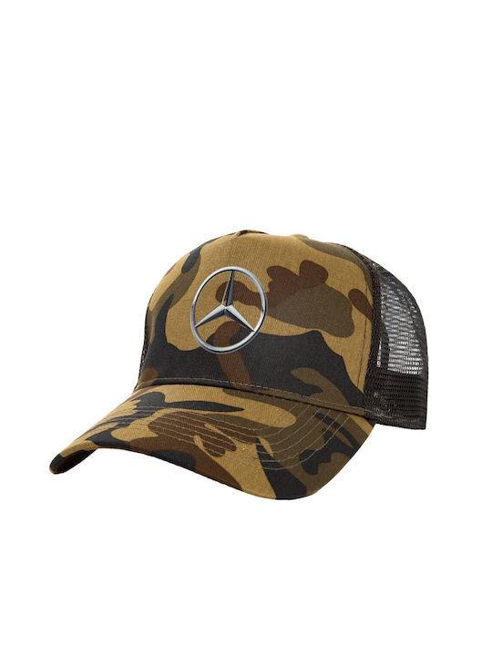 Mercedes Adult Structured Trucker Mesh Cap Army Variation 100% Cotton Adult Unisex One Size