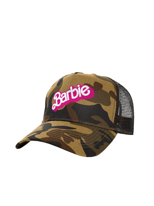 Barbie Καπέλο Ενηλίκων Structured Trucker Δίχτυ Παραλλαγή Army 100% Βαμβακερο Ενηλικων Unisex One Size