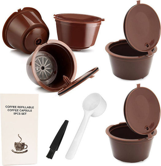 Verk Group Wiederbefüllbare Kapseln Kompatibel mit Maschine Dolce Gusto 5Mützen