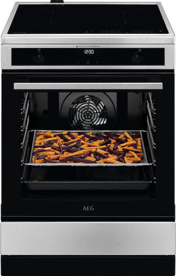 AEG Steambake 6000 Готварска печка 73лт с индукционни котлони Ш59.6см. Inox