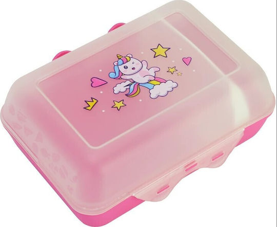 Δοχείο Φαγητού Πλαστικό Ροζ Διαφανές Unicorn 850ml 165x120x70mm Papirus 98114
