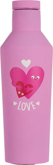 Tinc Θερμός Ανοξείδωτος Mallo Heart 500ml Ροζ Hcwbmapk