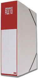 Nächste Aktenbox Weiß Rot 36x27x10cm