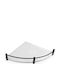 Karag Corner Wall Mounted Bathroom Shelf Glass 20x20x4cm Black