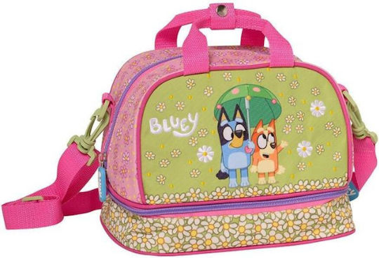 Graffiti Green Bluey School Insulated Shoulder Lunch Bag 5L Green Bluey 20x16x22cm