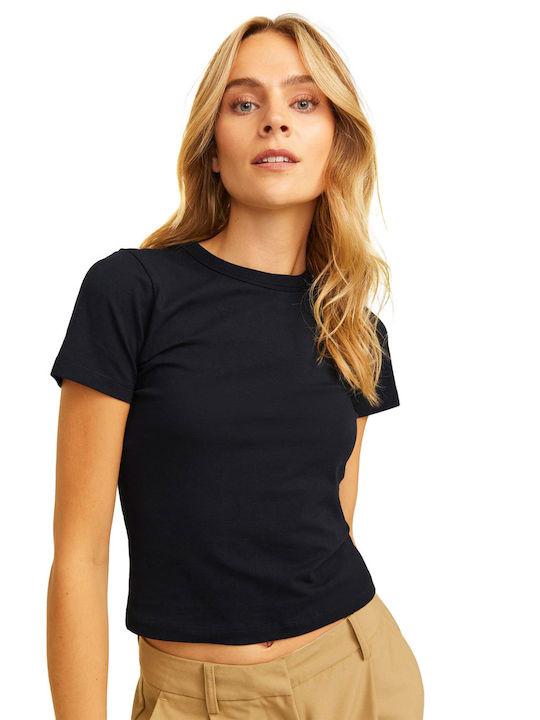 Jack & Jones Gigi Stretch Γυναικείο Αθλητικό T-shirt Black