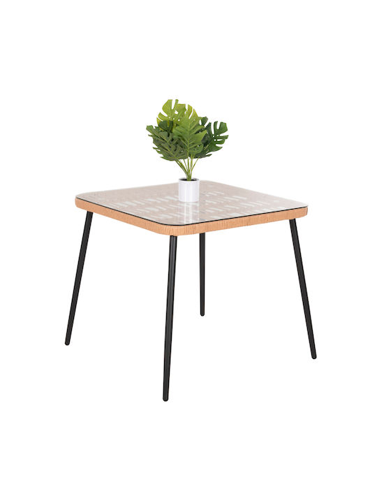 Square Coffee Table Black L79.5xW79.5xH72.5cm