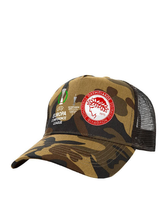 Olympiakos Winner Uefa Europa Conference League Champion 2023/24 Trucker Cap Khaki Camo