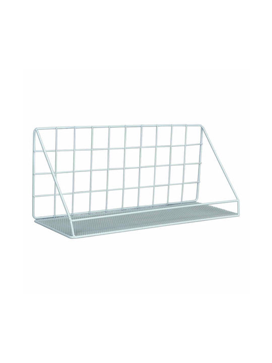 Uncle George Wandmontiertes Metallisches Regal 35x12x15cm Weiß