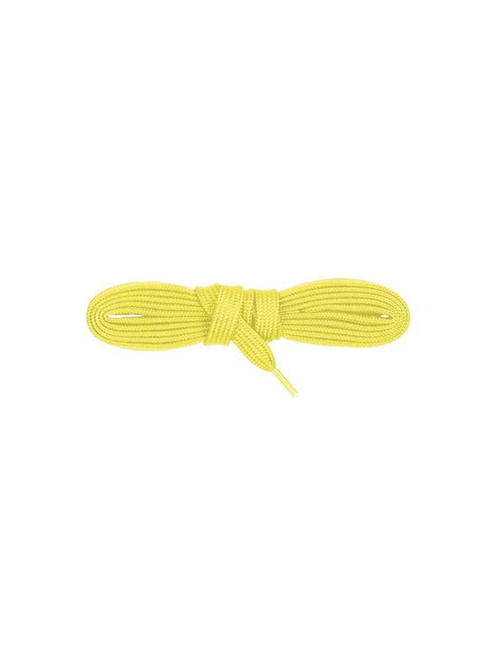 Bergal Sneaker Laces Neon Yellow 75cm Phosphorescent Flat Laces 75cm Color Yellow Width 7mm Made of Durable Polyester