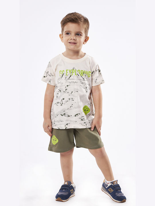 Hashtag Kids Set with Shorts Summer 2pcs Green