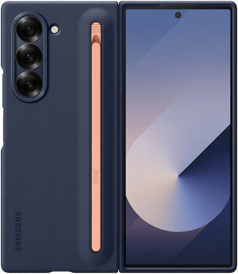 Samsung Umschlag Rückseite Silikon Marineblau (Samsung Galaxy Fold6)