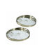 Artekko Plastic Round Decorative Tray with Mirror 45x45x4.7cm 2pcs