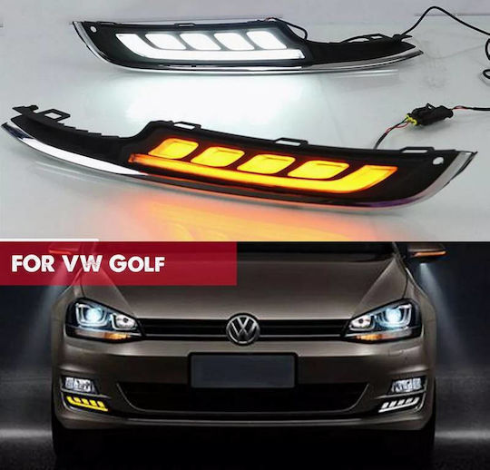 Carner Rectangular Lămpi de funcționare pe timp de zi Auto Volkswagen Magazin online de golf 2buc