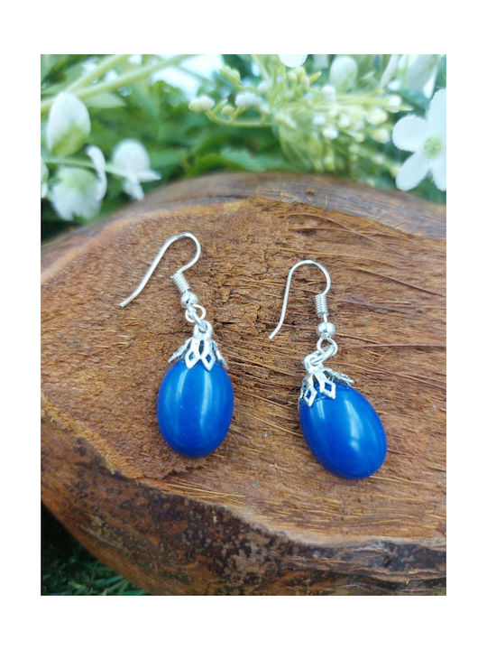 Earrings Lapis Lazuli Cabochon Cut