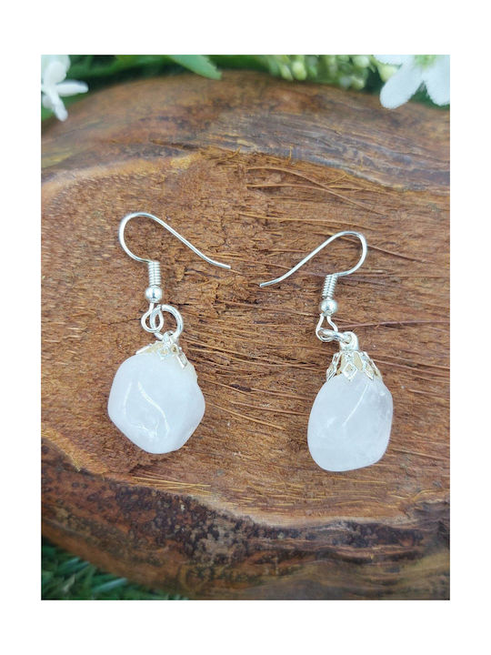 Polished Pink Chalcedony Earrings